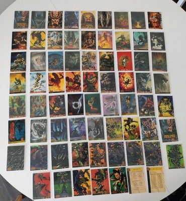 Alien vs Predator Sammelkarten Topps 1994- Basisset nahezu komplett
