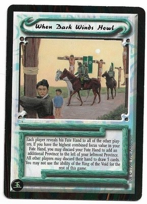 L5R: *WHEN DARK WINDS HOWL* - Hidden Emperor - Legend of the Five Rings CCG