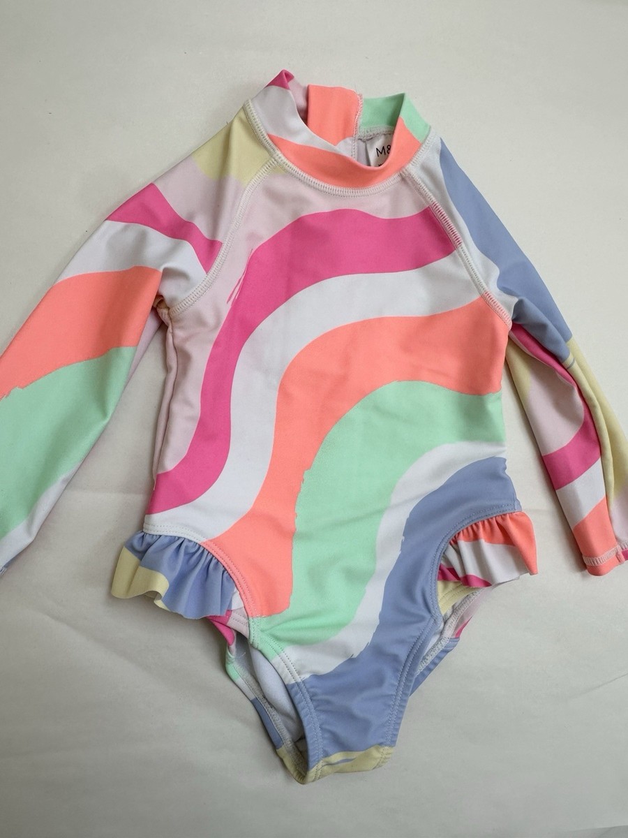 M&S Multicoloured One Piece Baby Swimsuit Age 6-9 Months UK