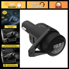 Bluetooth FM Transmitter for Car, Dual USB-C  USB-A Fast Charger, Hands-Free Ki