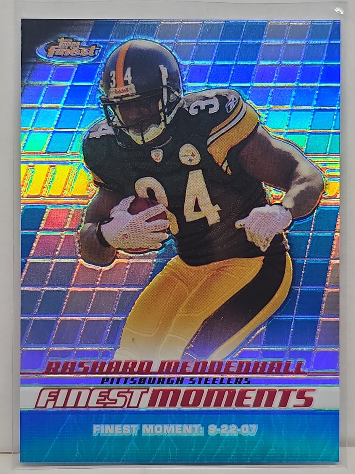 Rashard Mendenhall Finest Moments #FMRME Blue Refractor