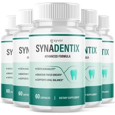 (5 Pack) Syna Dentix Oral Probiotic Support Healthy Teeth and Gums 300 Capsules