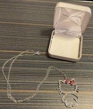 Hello Kitty Crystal Pendant and Necklace Crystal 22  Long Bling Bling NIB Charm