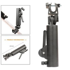 Image of Golf Umbrella Holder Trolley Parasols Stand Black Adjustable Size for Golf Cart