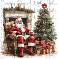 Sublimation Print Deer Christmas Santa Tree Ready Press Paper Ink Heat Transfer