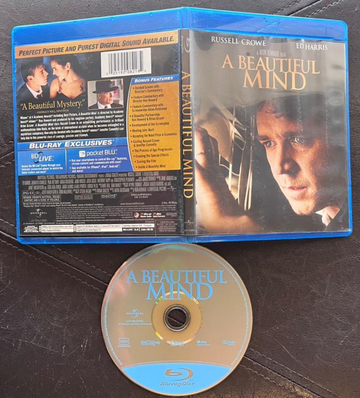 Ron Howard's A BEAUTIFUL MIND on Blu-ray, Russell Crowe & Jennifer Connelly