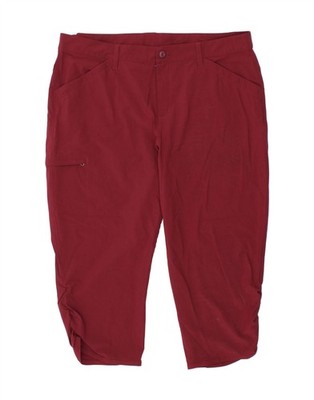 EDDIE BAUER Damen Capri Cargo Hose US 18 2XL W38 L21 Burgund DM11