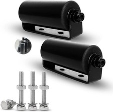 2Pack Slide Gate Guide Roller with C Post Welded Bracket, Hard Nylon Sliding Rol