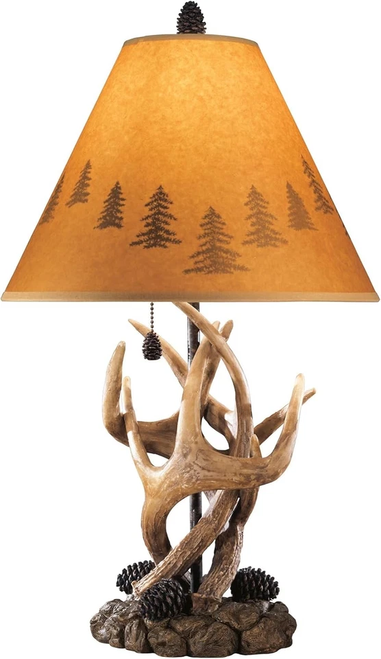 Signature Design by Ashley Derek Rustic Cabin Antler Lamp Set, 2 Count, Brown - Image 3 of 4