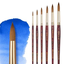 Paint Brushes Watercolor Paint Brush Set with Sable Hair Different Tips Size