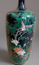 多色景泰蓝1850-1899 年日本花瓶| eBay