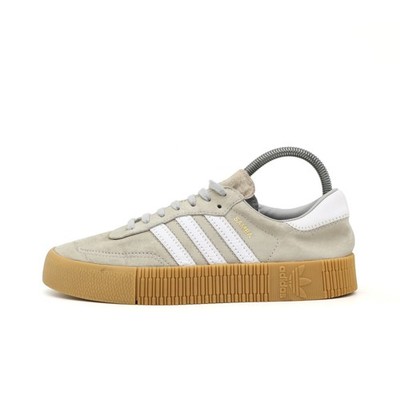 adidas Damen Samba Schuhe beige/weiß Wildleder Low-Top Sneaker EU 36 2/3