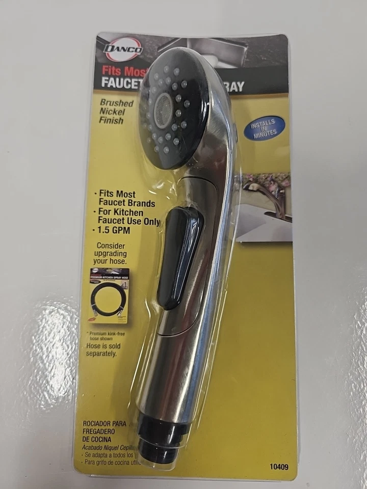 Grifo extraíble Danco mango pulverizador níquel cepillado 10409 Foto 3 de 3
