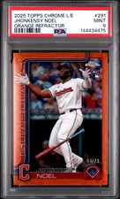 2025 TOPPS CHROME LOGOFRACTOR ED ORANGE REFRACTOR JHONKENSY NOEL 08/25 PSA 9