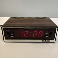 Retro 1980's Spartus Digital Alarm Clock Comet 3  Vintage Alarm Clock Old Works