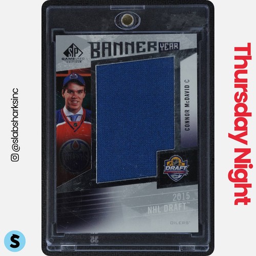 2023 UPPER DECK SP GAME USED #BYDR-CM CONNOR MCDAVID BANNER YEAR RELIC NHL DRAFT