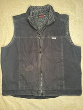 Wolverine Men s Full Zip Gray Sherpa Lined Vest w/ Pockets XL Work Vest