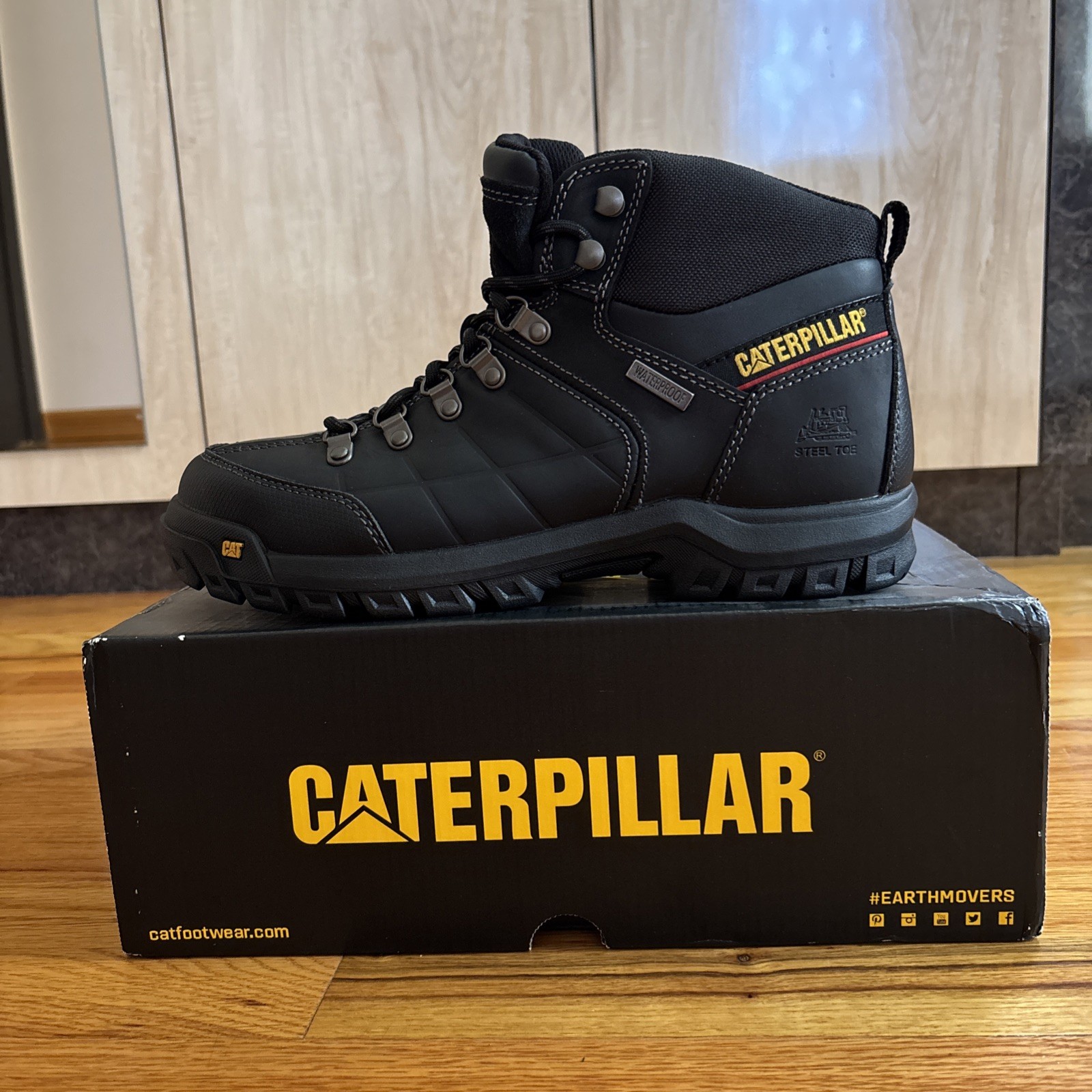 Caterpillar Men's Threshold Waterproof Steel Toe Work Boot - P90936 8.5 USA image 3