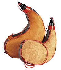 New Spanish Wine Botas - Goatskin, Leakproof Screw Cap Carrier - 1 Liter or 2