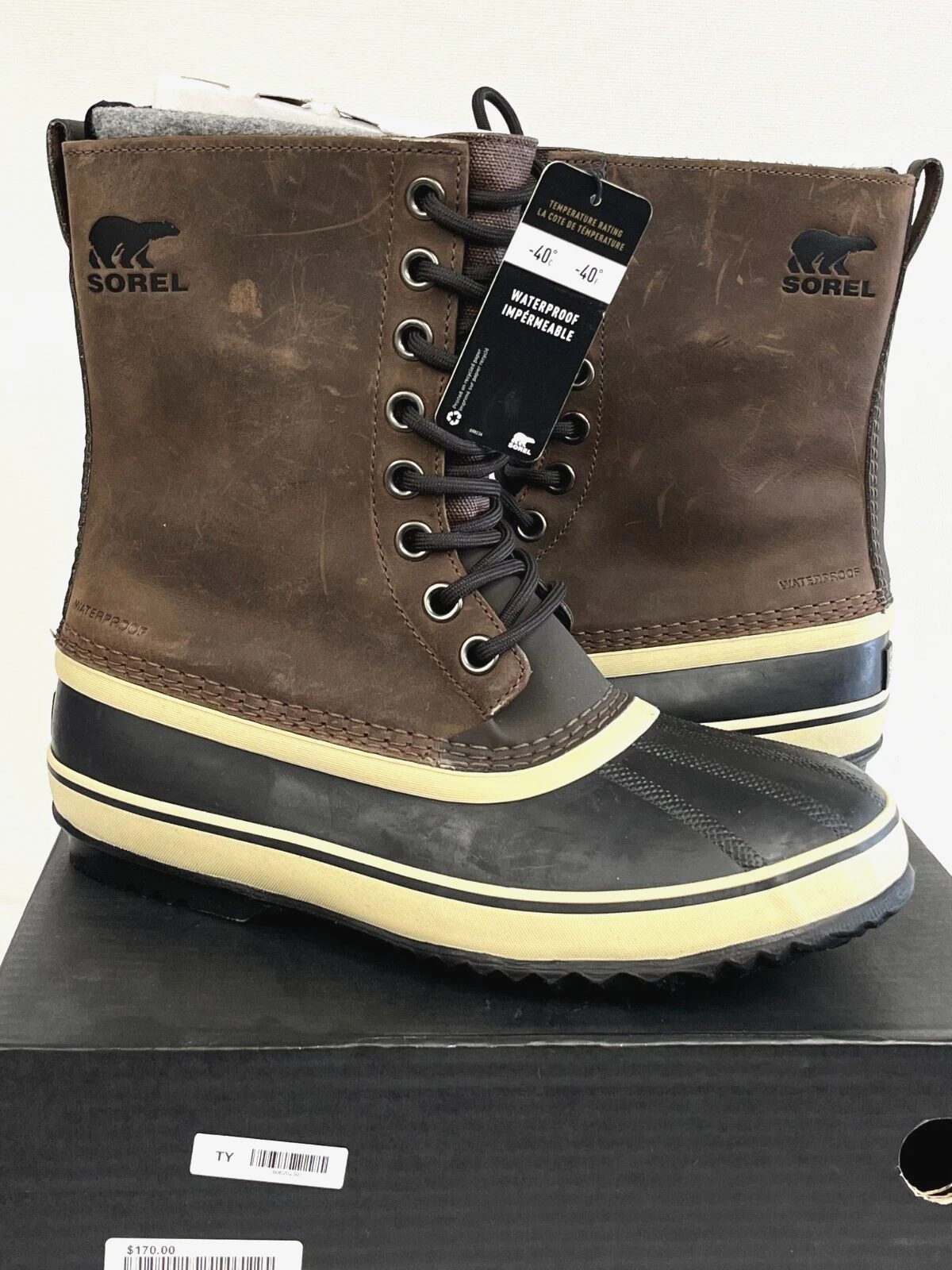 Sorel 1964 LTR Winter Boot Sz 7,7.5,8,8.5,9,9.5,11,11.5,13 Waterproof Leather