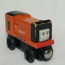 Thomas Friends Rusty Wooden Railway Train Engine 2003 Orange 5 Gullane Vtg