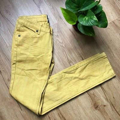 NWT Thrill Mustard Yellow Stretch Skinny Jeans Women's Juniors Size 3