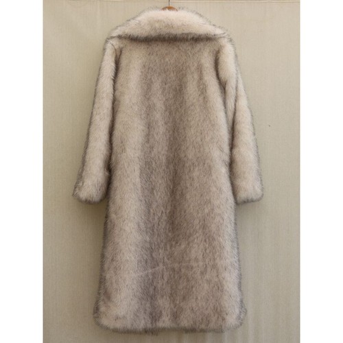 Men's Fur Jacket Winter Warm Fashionable Fur Coat Long Large Fur Collar Overcoat - Picture 5 of 18