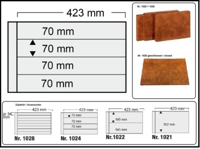 1-SAFE-1024-Ergänzungsblätter-4-Taschen-423x70mm-+-ZWL-Viererblocks