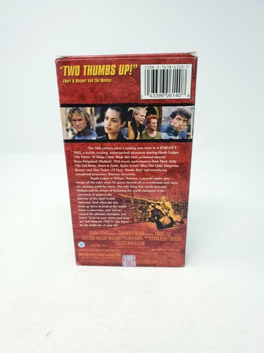 A Knight's Tale (VHS Tape) Heath Ledger - Picture 2 of 6
