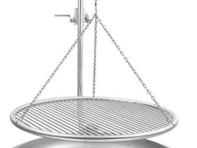 LIBATHERM Edelstahl Grillrost 70 cm 8 mm Stäbe Kettensatz Schwenkgrill Schwenker Dreibein