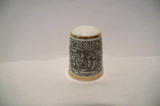 THIMBLE VINTAGE SUTHERLAND CHINA "THE THIMBLE MAKERSBY JOST AMMON CIRCA 1587"