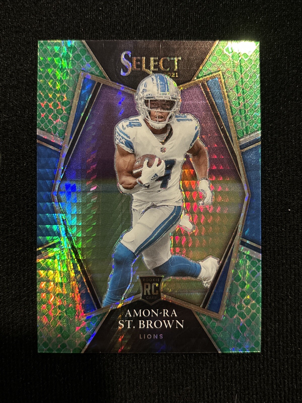 amon-ra st. brown 2021 Select Dragon Scale Rookie RC SSP Case Hit /89 Lions
