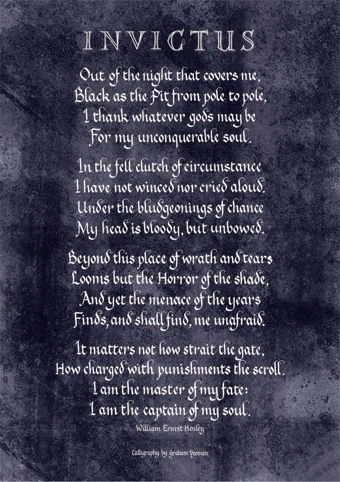 Invictus Poem Printable