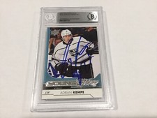 Adrian Kempe Signed Young Guns RC Card Slabbed Encapsulated Beckett BAS COA c