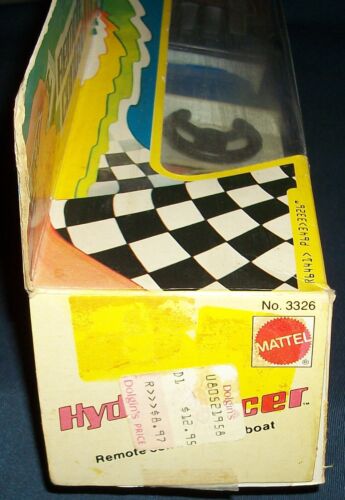 SCARCE VINTAGE UNUSED 1980 MATTEL REMOTE CONTROL HYDRO-RACER BOAT IN WINDOW BOX - Picture 2 of 6