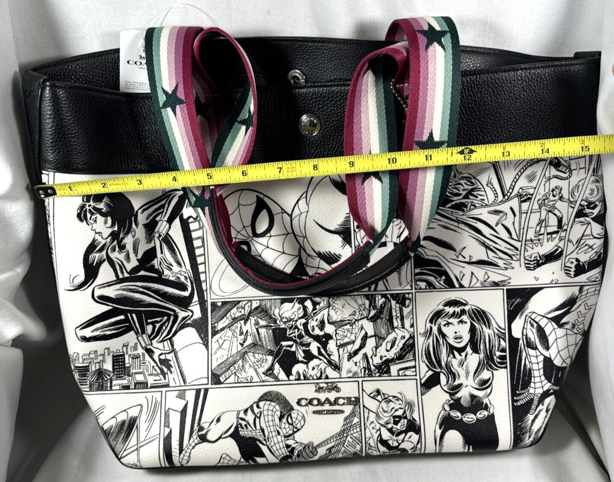 Crossbody Bag Coach Black Widow Tote Coach Marvel Tote Bag