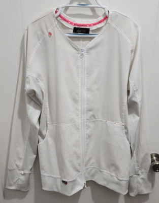 Koi Lite Women's Clarity Zip Front 3 Pocket Long Sleeve Scrub Jacket 445 Size XL