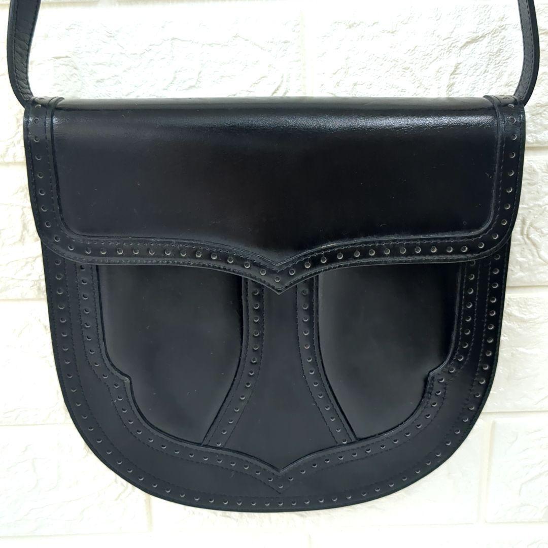 Borsa a tracolla originale Yves Saint Laurent in pelle nera dal Giappone