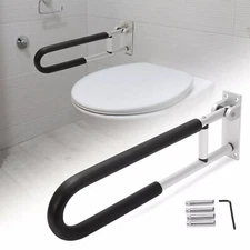 Folding Handicap Grab Bars Rails Toilet Handrails Bathroom Support Safety Rail