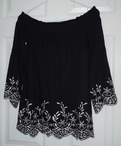 white house black market off shoulder top