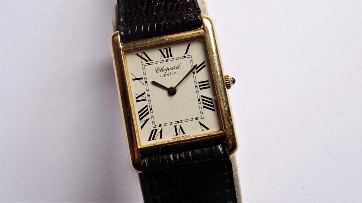 Chopard Tank 18k yellow gold watch quartz ref 2221 men s eBay
