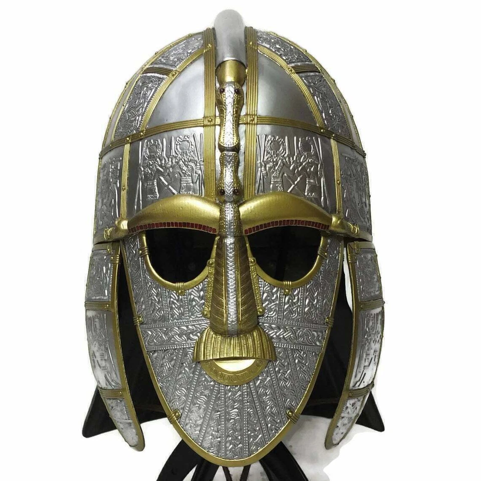 VENTA DE FIN DE SEMANA Casco Vikingo Sutton Hoo Siglo VII Anglosajón Pre Vikingo Casco Foto 3 de 4