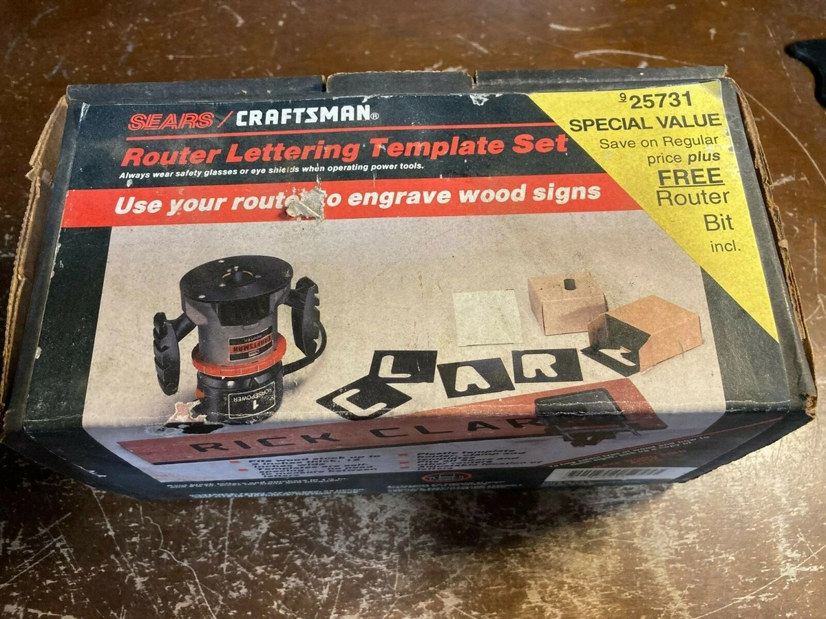 Craftsman router on sale template set