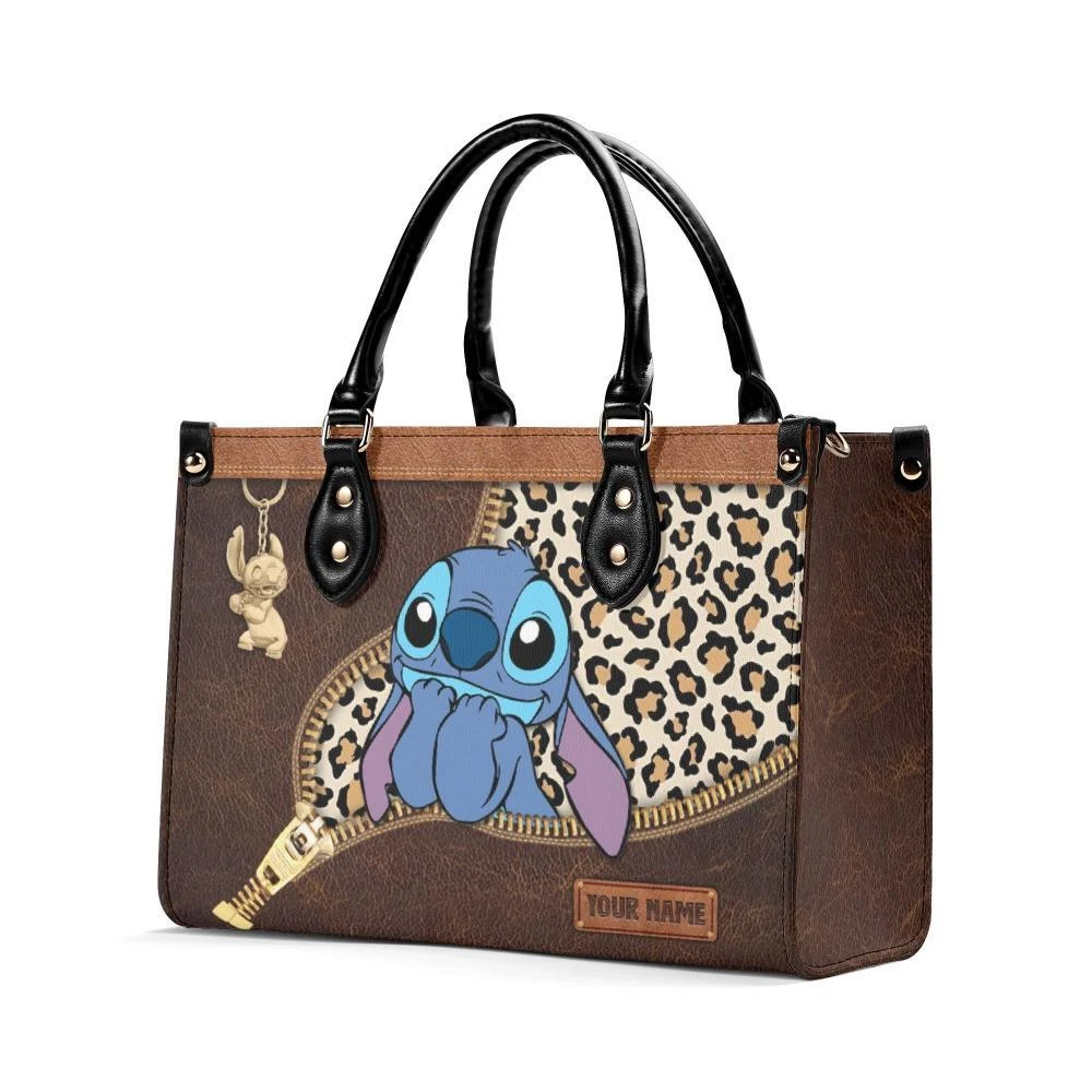Stitch Cartoon Women Leather Handbag