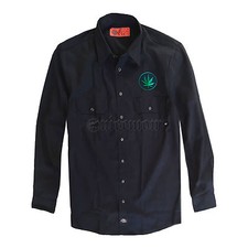 Cannabis Leaf Patch Shirt Rasta Reggae Jamaica Roots Irie Green Leaf LT LG Tall