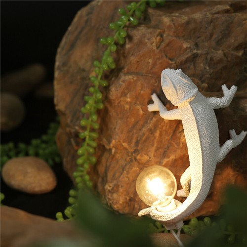 Led Lizaed Creative White Lizard Table Lamp Desk lamp LED Chameleon Wall lamp ...