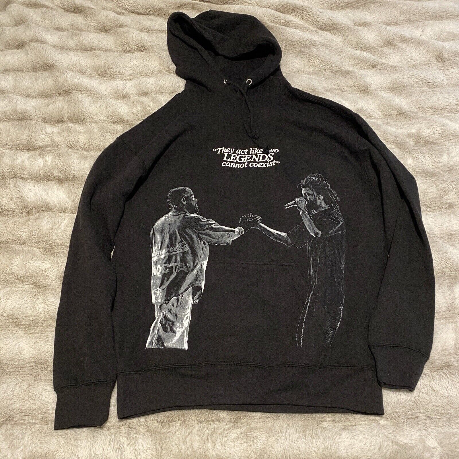 New! DRAKE x J. COLE “They Act Like Two Legends Cannot Coexist” Hoodie Size L