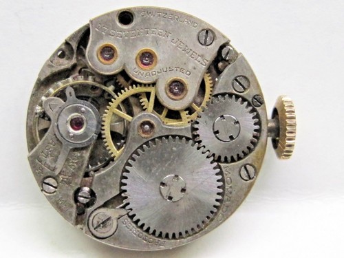 Antique Lds Movado Watch Movement 17 mm size 17 jewels Swiss made - Picture 3 of 4
