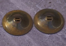 VINTAGE Tribal Professional BRASS Finger Cymbals Set of 2 Authentic 1950's!