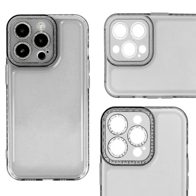 FÜR APPLE IPHONE 14 PRO MAX - CRYSTAL 2mm Diamond Case Tasche Hülle SCHWARZ